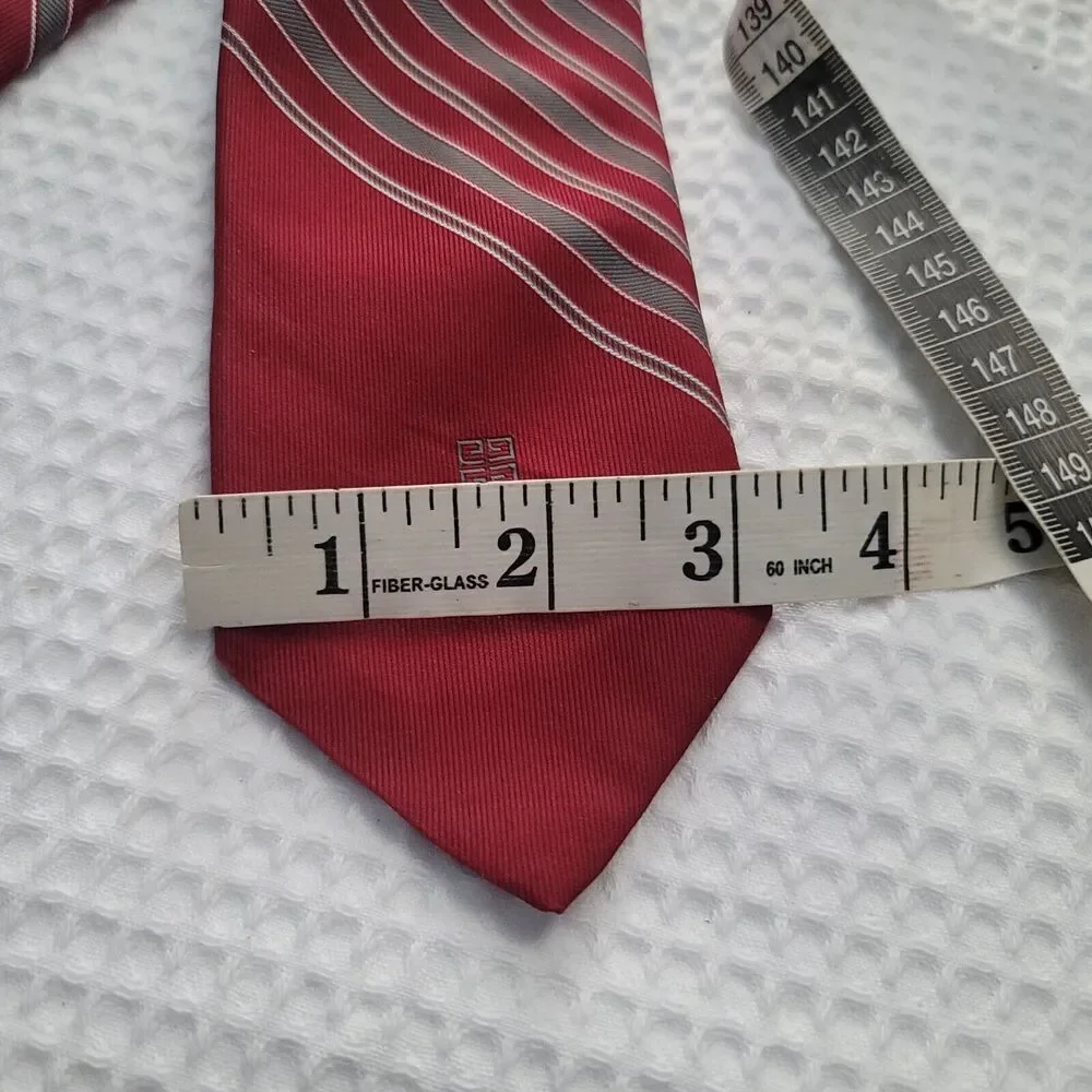 Givenchy Gentlemen Paris Mens  Striped Silk Tie - Picture 7 of 8